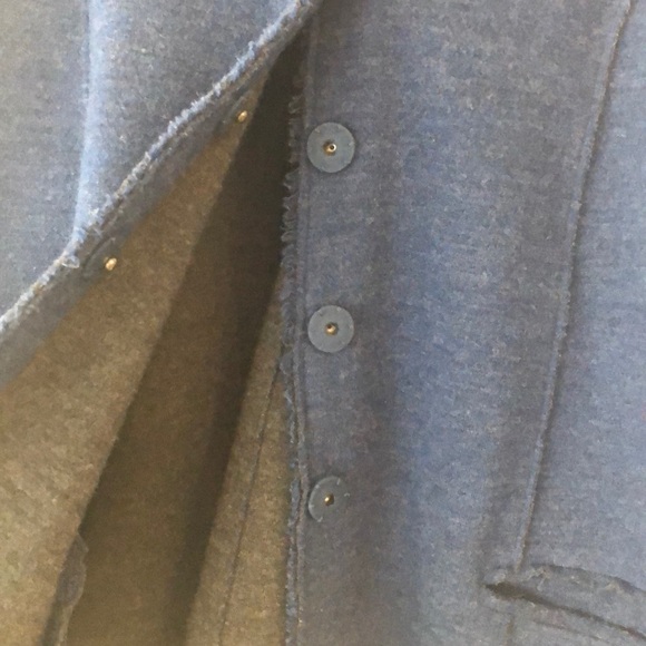 Eileen Fisher Blue Wool Snap Cardigan Sz 2X - Picture 4 of 8